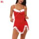 thumbnail image 1 of Body sexy para mujer, mono con temática navideña, lencería de encaje con tirantes para niña, xL Methold XX000044-04, 1 of 7