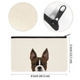 thumbnail image 3 of WIRESTER Set 2 of Canvas Cosmetic Bag, Makeup Bag, Cosmetic Pouch for Women - Animal Boston Terrier Brindle Dog & Boston Terrier Eyepatch Dog, 3 of 6