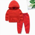 thumbnail image 2 of Gibobby Toddler Kids Boys Girls 6 12 18 Months 2T 3T 4T 5T 6T 7T Winter Long Sleeve Cartoon Prints Fleece Tops Pants 2PCS Outfits Clothes Set fall boy clothes(8-9 Years,Red), 2 of 4
