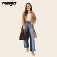 thumbnail image 3 of Wrangler Tote Bag for Women Vegan Leather Large Shoulder Purse, Coffee, 3 of 8
