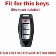 thumbnail image 2 of Key Fob Cover Compatible with Mitsubishi Outlander 2021-2025 4 Button Keychain Case Holder Protector,long-Black, 2 of 9