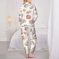 thumbnail image 3 of Pajama Sets for Women 2 Pcs, Conch Shell No.J924 Button Down Long Sleeve Sleepwear Lounge PJ Sets, 3 of 6