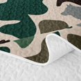thumbnail image 5 of Manfei Woodland Wildlife Quilt King,Rustic Camouflage King Coverlet Set,Brown Green,3pcs, 5 of 7