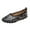 Black, variant on Lilgiuy Women's Shoes Round Toe Retro Snake Print Easy To Put On And Take Off Lazy Casual Shoes