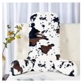 thumbnail image 6 of Extra Large Animal Printed Assembly Needed Backrest Reading Bed Rest Pillow with Arms and Pockets for Sitting in Bed Couch Sofa, Removable Cover and Filling Seprated Set, 28" x 30" x17", Cow, 6 of 8