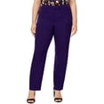 thumbnail image 1 of Anne Klein Pantalon Décontracté à Jambe Droite pour Femmes, Violet, 24W Régulier, 1 of 1