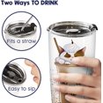 thumbnail image 6 of Cat Gifts for Cat Lovers, Funny Cat Tumbler with Lid Stainless Steel, Cute Cat Cup, Cat Tumbler with Handle, Cat Gifts for Women, 6 of 6