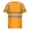 Gold, variant on Staron Men's and Women's Casual Loose Short Sleeve T-Shirt with Reflective Strip Pocket Round Neck Breathable Solid Color Basic Tee, Orange S