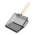 thumbnail image 4 of Cuchara para Tamizar Arena para Gatos Yinane Pala Portátil de Metal con Mango de Madera Negro, 4 of 8