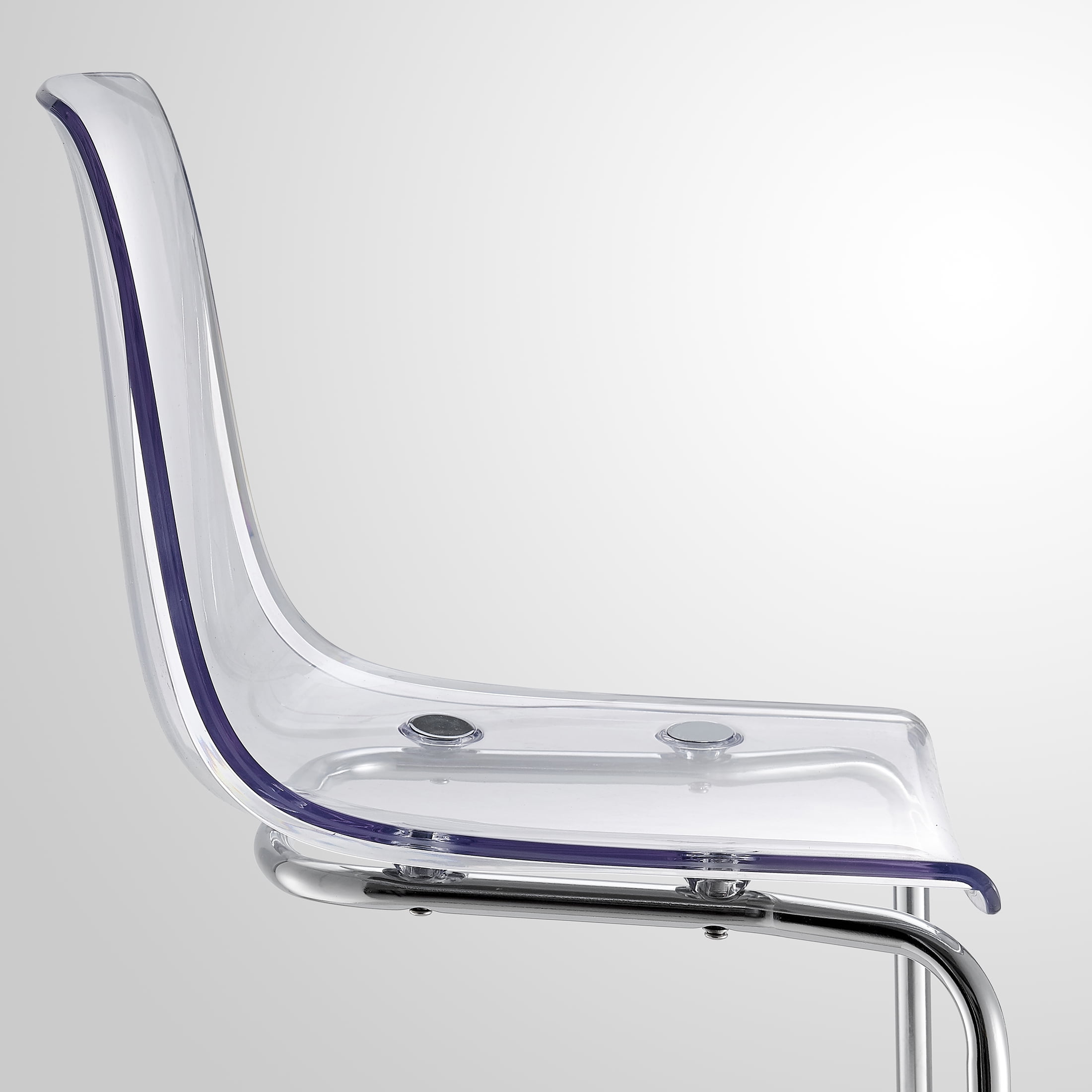 Mainstays Clear Dining Chair 2 Pack, Chrome and Clear