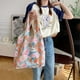 thumbnail image 5 of JennyShop Ins Retro Oil Painting Flower Canvas Bolsa Casual Bolsa De Hombro Bolsa Bolsa De Mano Bolsa Grande Bolsa Estudiante Dulce Vest Bolsa Tide, 5 of 6
