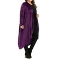 thumbnail image 6 of YouLoveIt Plus Size Women Velvet Cardigan Long Sleeve Loose Women Outerwear Long Sleeve Open Front Drape Cardigans Women Long Sleeve Shirt Women Velour Coat, 6 of 7
