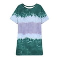 thumbnail image 5 of Sakmal Green Dresses for Women Plus Size Midi T Shirt Dress Short Sleeve Tie Dye Dresses for Women, 5 of 5