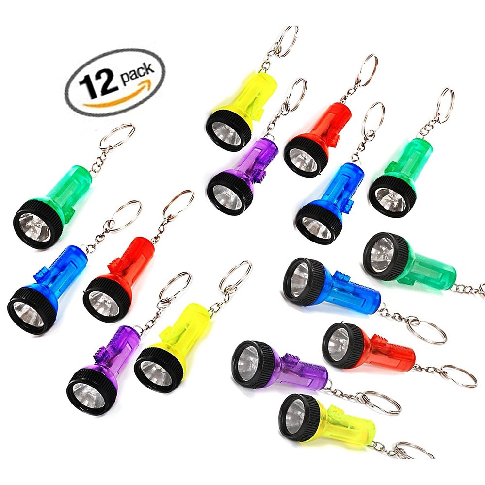 Play Kreative Kids Keychain Flashlights Pack of 12 Childrens Beam