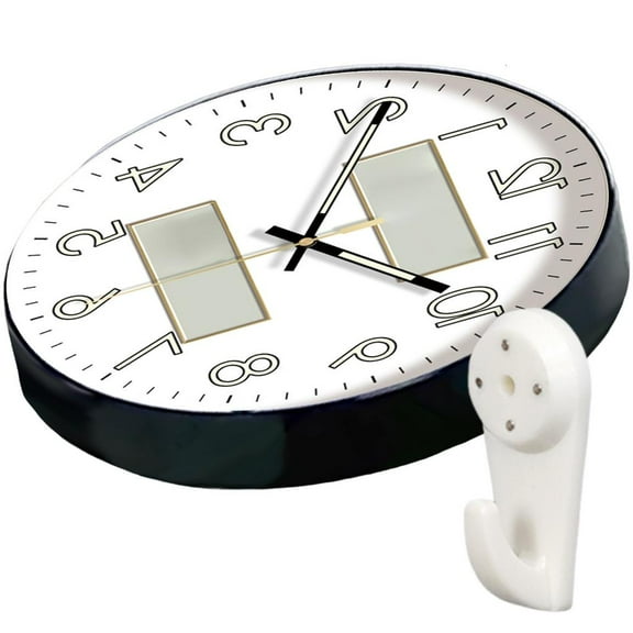 YIEMEEN Quiet Glow In Dark Wall Clock with Temperature Humidity Week Dispplays Clocks