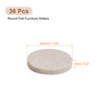 thumbnail image 2 of Muebles Deslizadores 36uds 1.3'' Redondos Auto Adhesivos Fieltro Unique Bargains para muebles pisos madera beige, 2 of 6