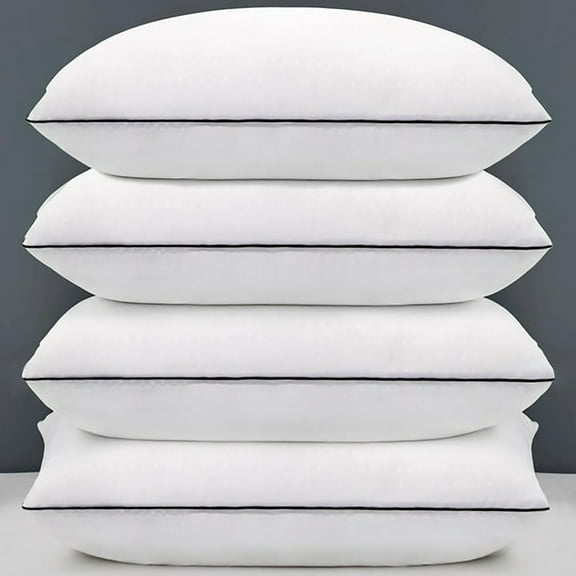 Kaqinu Standard Size Bed Pillows for Adult,4 Pack Great Support Luxury Hotel Pillows for Side,Stomach and Back Sleepers