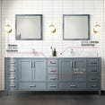 thumbnail image 5 of 84" W X 22" D Dark Grey Double Bath Vanity, Marble Top, Faucet, 34" Mirrors - Long-lasting And Stain Vanity 84 In. 22 In., 34 Scratch For Use, 5 of 6