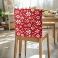 thumbnail image 3 of TSOVTHRID Candy Cane Red Print Kitchen Chair Back Cover Chairs Slipcovers Removable Chair Cover Soft Dining Chairs Protector for Dining Room Wedding Party Christmas Decor, Set of 2, 3 of 7