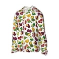 thumbnail image 2 of Daiia Colorful Fruits UPF 50+ Sun Protection Hoodie Jacket Lightweight Long Sleeve Sun Shirt for Women Men with Pocket Hiking Outdoor-Large, 2 of 9