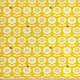 thumbnail image 1 of Floral Fabric by the Yard Upholstery, Continuous Ladybirds and Flowers Designed with Scandinavian Pattern, Decorative Fabric for DIY and Home Accents, Vermilion Yellow by Ambesonne, 1 of 4