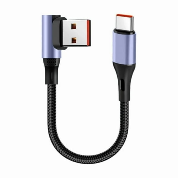 Compact USB to Type C Fast Charging Cable Short Nylon Braided Data Cord for Phones Tablets Portable Charging 15/30cm