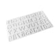 thumbnail image 1 of Molde de letras de silicón para manualidades - Kit de resina transparente para colgantes personalizados, incluye números y letras (blanco cristalino), 1 of 6