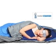 thumbnail image 6 of REDCAMP Fleece Sleeping Bag Liner with Hood, Great for Adult Warm or Cold Weather, 87inch Long Full Sized Zipper Camping Blanket for Outdoor, Blue, 6 of 7