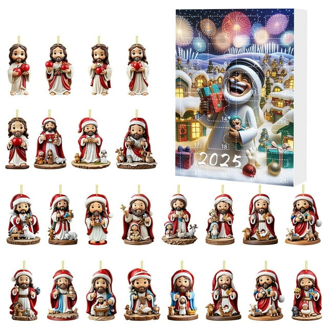Cute Acrylic Christmas Advent Calendars 2025,Reusable with with 24 Drawers Countdown Christmas Ornament Empty Refillable to Fill for Wedding Birthday Decor,Surprise Gift Box,Red-F