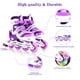 thumbnail image 4 of Patines en línea ajustables para niños, patines de roller resistentes al desgaste con malla transpirable, ruedas iluminadas completamente para niñas y niños., 4 of 7