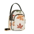 thumbnail image 7 of FORMRS Crossbody Bag for Women Shoulder Cell Phone Purse with Zipper, Brown Autumn Leaves, 7 of 7
