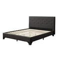 thumbnail image 2 of CorLiving Nova Ridge Luxurious Dark Gray Upholstered Queen Size Platform Bed Frame with Headboard - Platform Design, No Boxspring Required, Perfect for Queen Bed, Headboard and Frame Combination., 2 of 10