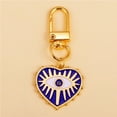 thumbnail image 5 of 2Pcs Alloy Key Chains Rotationable Clasp Keyring Evil Blue Eye Love Heart Pendant Keychain Women Car Key Bag Decoration Accessor, 5 of 6