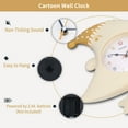 thumbnail image 3 of Unique Bargains 1pc Cute Moon Cartoon Star Decor Silent Wall Clock 18" x 12" x 2.4" Yellow, 3 of 5