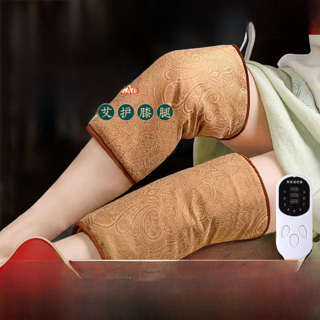 Aiyuan Tang Electric Heating Knee Pads with Aged Mugwort, Premium Pressed Velvet, 9 Gears Temperature Control, Timing Function for Knee Joint Care, Sports Protection & Home Wellness, Custom Branding