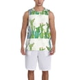 thumbnail image 4 of Easygdp Cartoon Cactus Men's Mesh Basketball Jersey Quick Drying Sleeveless Shirts Fitted Muscle Tank Tops Sport Round Neck T-Shirt - Large, 4 of 9