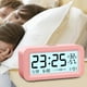 thumbnail image 5 of Reloj despertador digital inteligente con función de repetición luminosa y temperatura y fecha. Rosado, 5 of 6