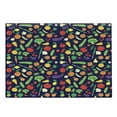 thumbnail image 1 of Food Cutting Board, Repetitive Pattern of Vegetables and Fruits in Cartoon Design Organic Health, Decorative Tempered Glass Cutting and Serving Board, in 3 Sizes, by Ambesonne, 1 of 2
