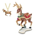 thumbnail image 4 of Jere Luxury Giftware Bejeweled RUFUS Reindeer Pewter and Enamel Trinket Box and Matching Pendant Charm, 4 of 4