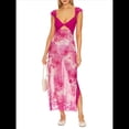 thumbnail image 1 of Vestidos Largos de Verano Y2K con Encaje, Retazos, , Estampado Floral, Escote Corazón, Espalda Descubierta y Abertura para Mujer Rosa Roja S, 1 of 7