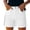White, variant on Womens Relaxed Fit Casual High Waist Denim Shorts Summer Casual Hiking Shorts Button Waist with Pockets by Yigetop Black L