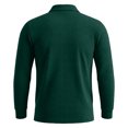 thumbnail image 5 of Sewkxo Men’s Casual Polo Shirt Long Sleeve waffle Button Collared Polo Knit Stretchy Golf Pullover Sweaters,Dark Green 4XL, 5 of 5