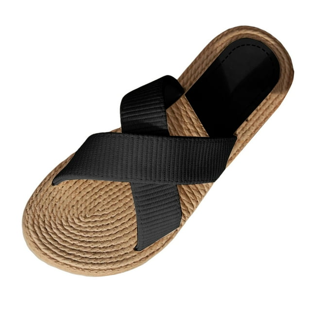 DAFEI Sandales pour Femmes Sandales d'Été Pantoufles d'Intérieur à la Maison Pantoufles Simples pour Dames Chaussures Décontractées Sandales de Plage pour Femmes