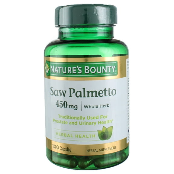 Nature's Bounty Saw Palmetto 450 mg Capsules 100 ea (Pack of 3)
