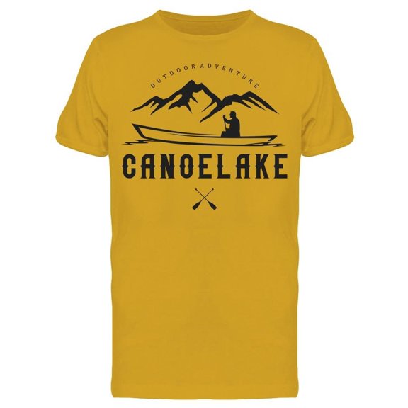Outdoor Mountain Canoelake Art Tee Men's -Image by Shutterstock