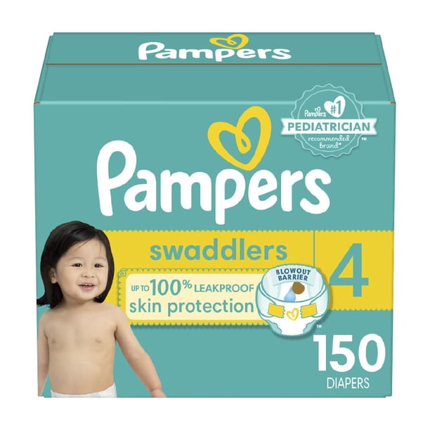 Pañales Pampers, tamaño 4, ultrasuaves, 150 unidades