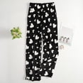 thumbnail image 2 of Trgacdwlo Womens Fleece Pajama Pants Heart Print Wide Leg Flannel Pj Bottoms Women Elastic Waist Fuzzy Winter Warm Women's Sleep Pants, 2 of 9