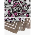 thumbnail image 4 of INSPIRE CHIC Women Leopard Print Square Scarf 35" Large Satin Silky Head Wrap Neck Scarves Bandanas Grey 90x90cm/35.4x35.4inchs, 4 of 6