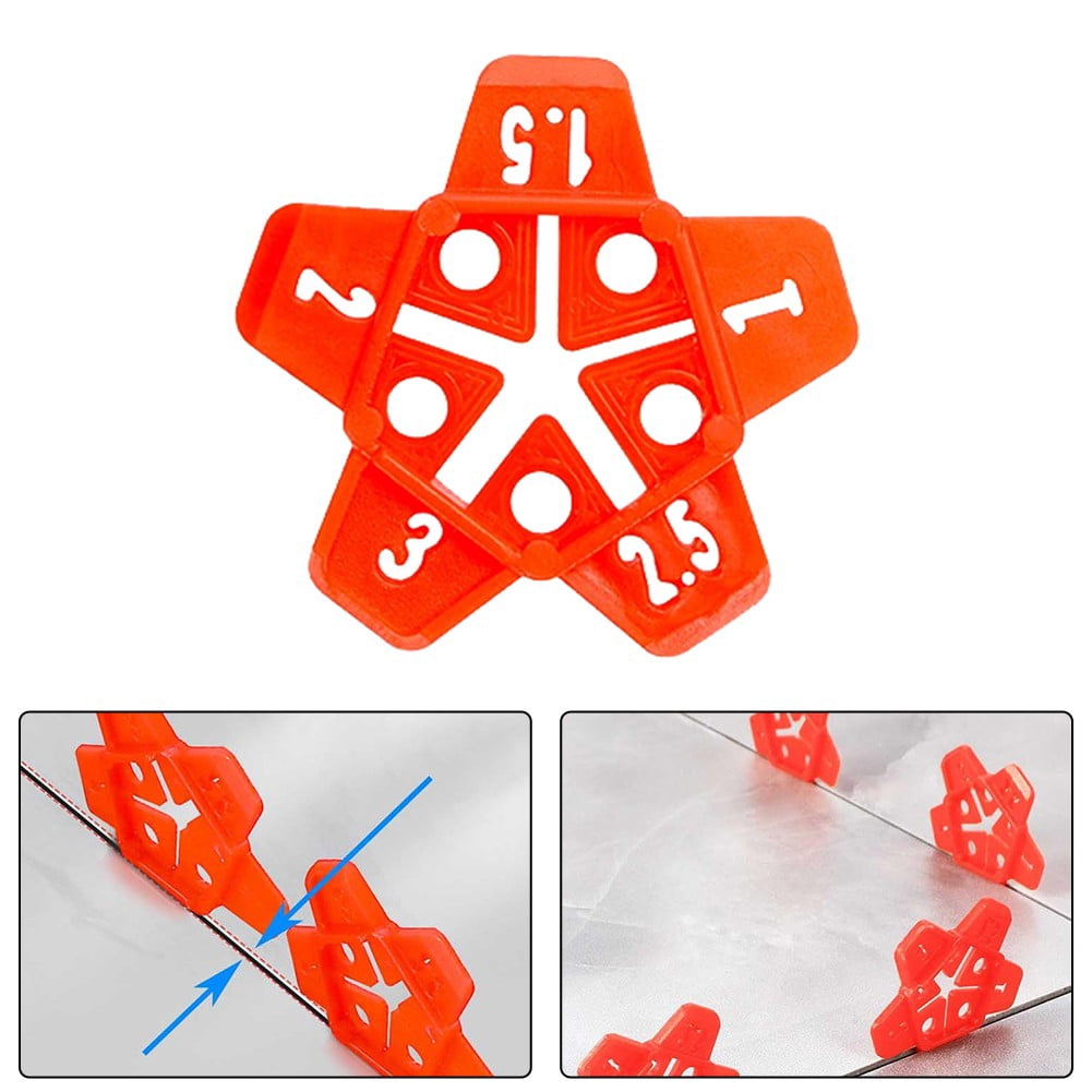 Tile Spacers 300Pcs Reusable Horseshoe U Shape Plastic Shims Upgraded 5 In 1 Fangkenuo