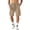 Khaki, variant on Nestiefly Mens Casual Sweat Cargo Cotton Shorts Drawstring Elastic Waist Athletic Workout Gym Jogger Shorts with Pockets Black 2XL